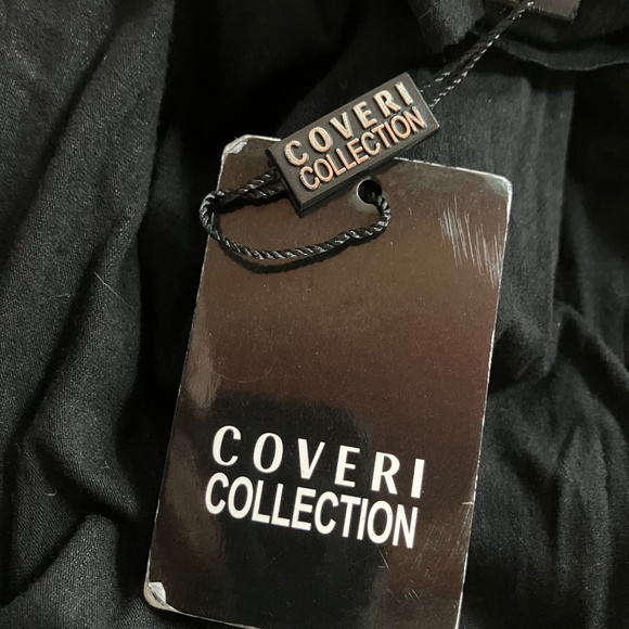 COVERI COLLECTION Black Lightweight Asymmetrical Backless Halter Maxi Vest - Picture 5 of 5